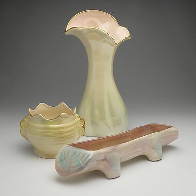 Trio of Barsony Wear Including Vase and Flower Trough