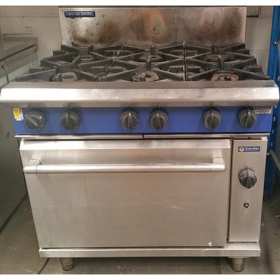 Moffat Blue Seal Natural Gas Six Burner Cooktop, Oven Combination Unit