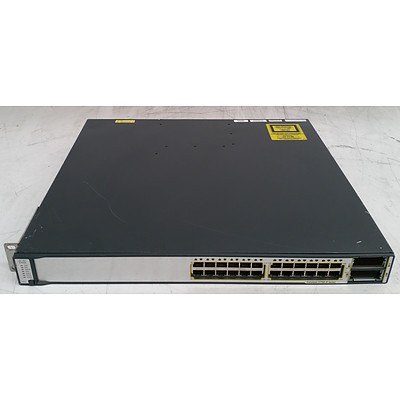Cisco Catalyst (WS-C3750E-24TD-S V03) 3750-E Series 24-Port Gigabit Managed Switch