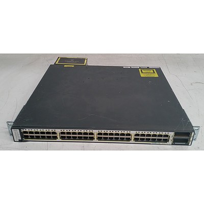 Cisco Catalyst (WS-C3750E-48PD-SF V01) 3750-E Series 48-Port Gigabit Managed Switch