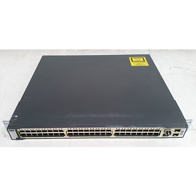 Cisco Catalyst (WS-C3750G-48PS-S V06) 3750G Series PoE-48 48-Port Gigabit Managed Switch