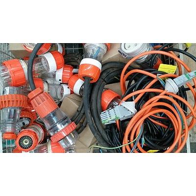 Selection of Clipsal 32 Amp and 15 Amp Cables, Plugs and Wall Plates