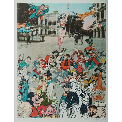 BLAKE Peter (British b.1932) 'The Far East Suite 2013: Dancing Over Shanghai; The Convention of Comic Book Characters Comes to Hong Kong; The Butterfly Man at Raffles Hotel' (3) S/Print Editions 39/100