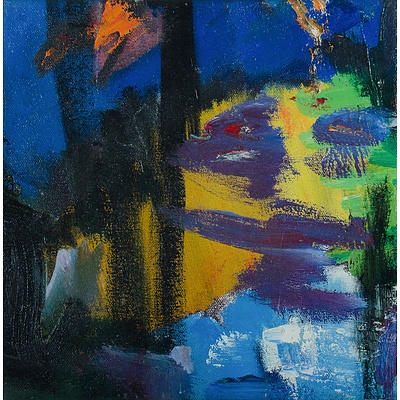 Australian School, Two Works, Beverley BUDGEN (b.1937) 'Bar Noise' Acrylic on Canvas & Sylvia DITCHBURN 'Forest Fragment No.11' Oil on Canvas