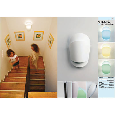 SLAMP Sun-Ra Small Applique Wall Lights White - Lot of Two - RRP $490.00 - Brand New