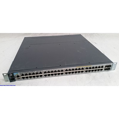 HP Aruba (J9574A) E3800 48G-4SFP+ 48-Port Gigabit Managed Switch - Lot of Two