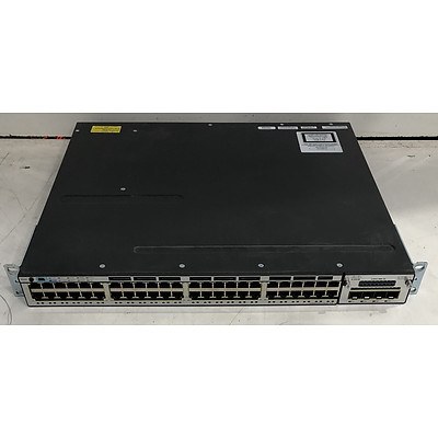 Cisco Catalyst (WS-C3750X-48P-S V02) 3750-X Series PoE+ 48-Port Gigabit Managed Switch