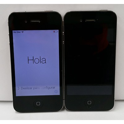 Apple (A1332) 3.5-Inch GSM Black 16GB iPhone 4 - Lot of Two