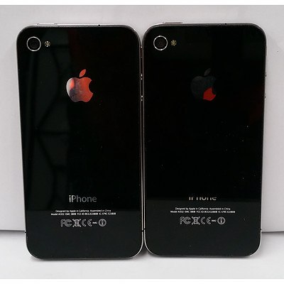 Apple (A1332) 3.5-Inch GSM Black 16GB iPhone 4 - Lot of Two