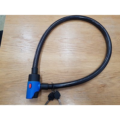 Motorcycle Cable Lock with Alarm