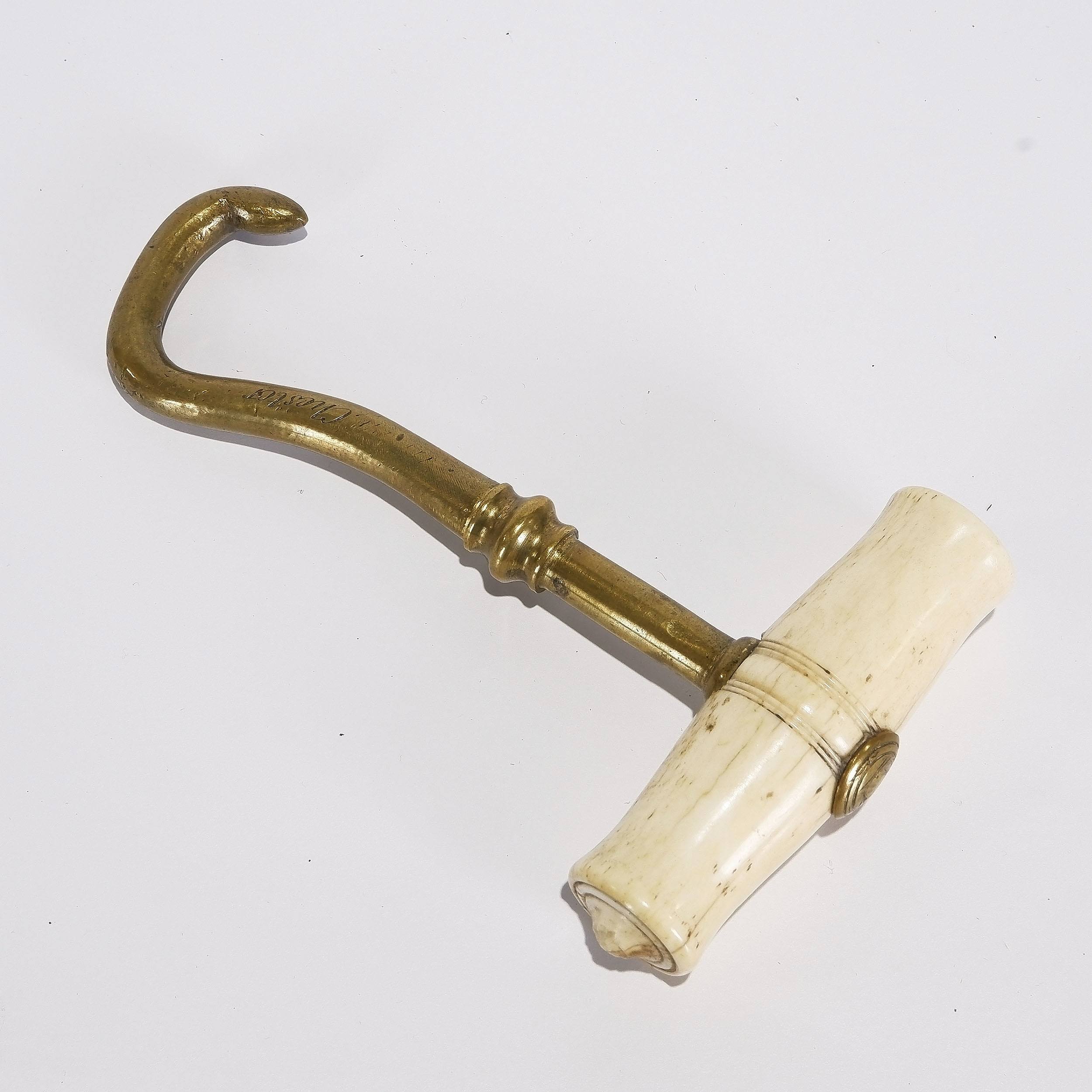 Brass Boot Hook with Bone Lot 1107191 ALLBIDS