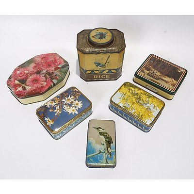 6 X Assorted Tins, Allens, Sweetacres X 2 and Others