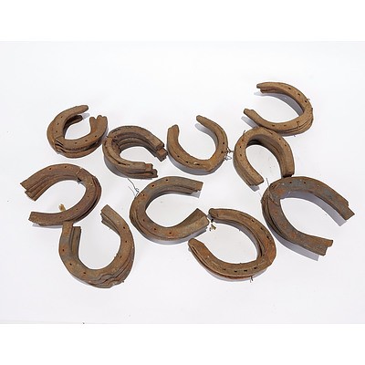 10 X Sets of 4 Unused Horse Shoes of Various Sizes