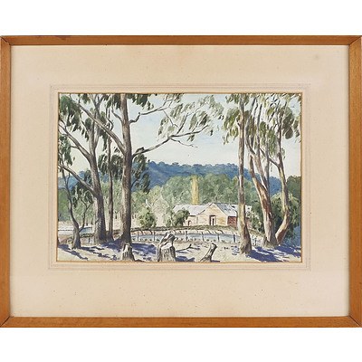  'Old Winery, Castlemaine', Watercolour Framed Under Glass