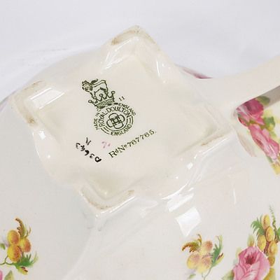 Royal Doulton Wattle and Rose Strainer Bowl and Jug