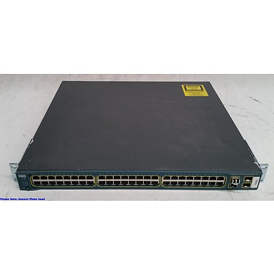 Cisco (WS-C3560G-48PS-S V05) Catalyst 3560G Series PoE-48 48-Port Gigabit Managed Switch - Lot of Two