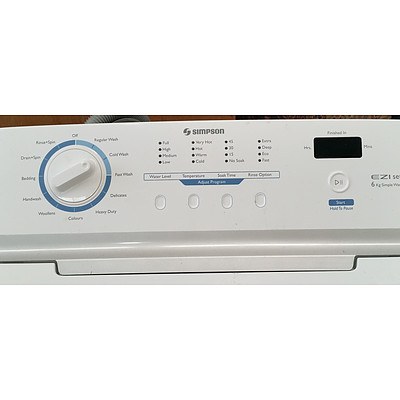 Simpson 6.0KG Ezi Set Washing Machine