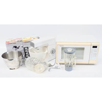 Panasonic NN-5750 650W Microwave, Kenwood Chef Mixer, Kenwood Food Grinder and Cutter Accessories and More
