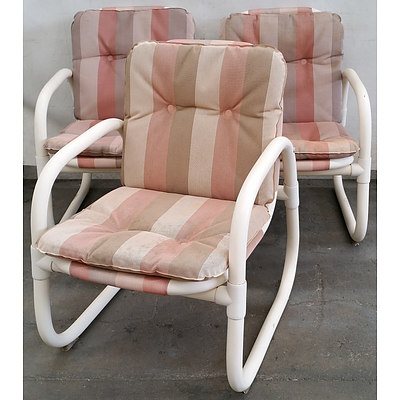 PVC Outdoor Chairs - Lot of Three