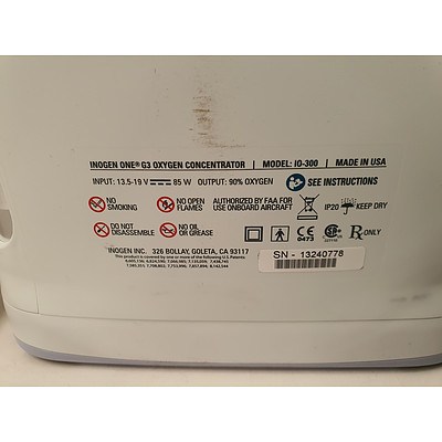 Inogen One G3 IO-300 Portable Oxygen Concentrator - ORP $4500+