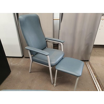 K-Care Hi-Lite Adjustable Padded Chair & Ottoman - Lot of 3 - ORP $1000+