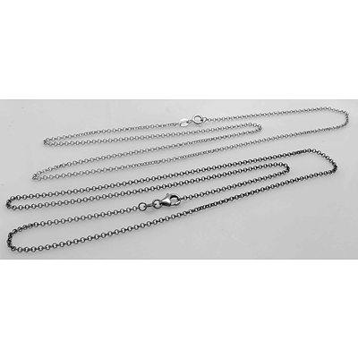 Pair Of Sterling Silver Chains By ""Amellee'