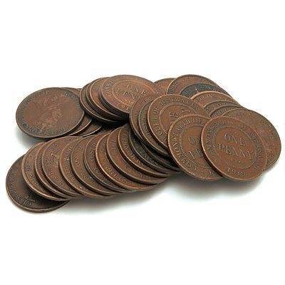 Australia: George V 1919 Pennies (X34)