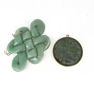 Two Nephrite Jade Pendants