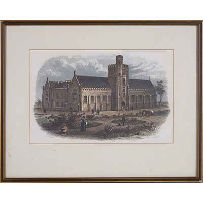 Samuel Thomas Gill (1818-1880)  The University of Melbourne, Colour Engraving