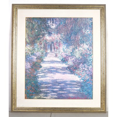 Offset Print of Garden Path at Giverny by Claude Monet