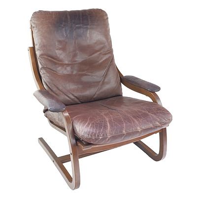 Norwegian Style Leather Armchair