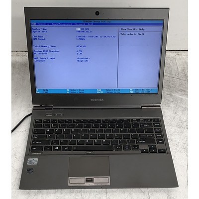 Toshiba Portege Z930 13-Inch Core i5 (3437U) 1.90GHz Laptop