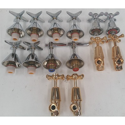 Selection of Chrome and Brass Gold Tap Ware