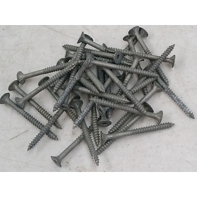 75mm Hex Head Galvanised Screws - 18kg - New