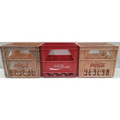 Vintage Coca-Cola Bottle Crates - Lot of Three