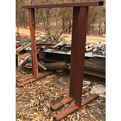 Lot 123 - Large Steel Trestle - Lot of 2 