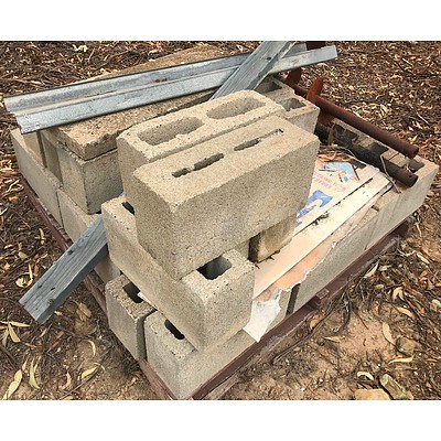 Lot 140 - Assorted Pallets of Cement Bricks