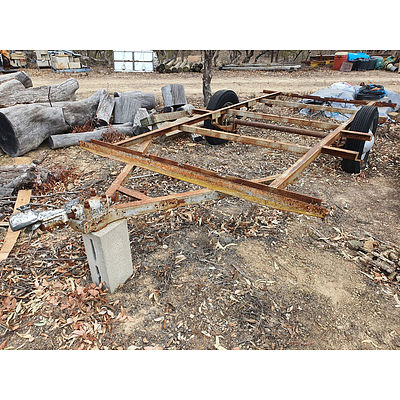 Lot 174 - Solid Steel Frame Trailer