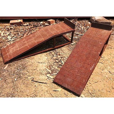 Lot 27 - Iron Car Ramps - Lot of 2