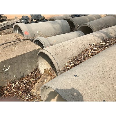 Lot 323 - Large Industrial Concrete Culvert Pipes - Lot of 16