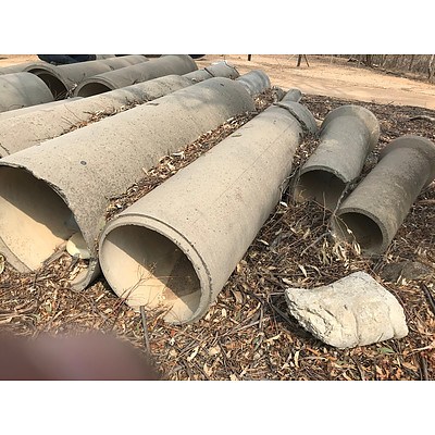 Lot 323 - Large Industrial Concrete Culvert Pipes - Lot of 16