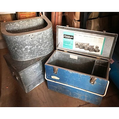 Lot 40 - Galvanized Storage Containers