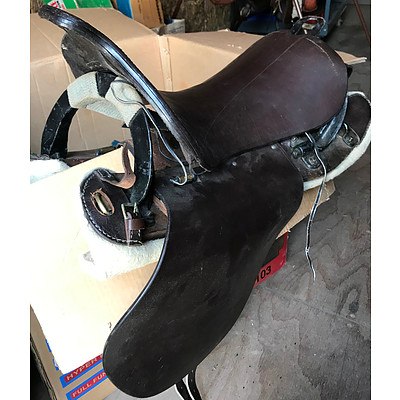 Lot 57 - Vintage Indian Army Saddle