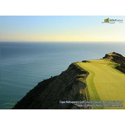 A round for 4 golfers with carts at the legendary Cape Kidnappers Golf Course NZ - Value $2500