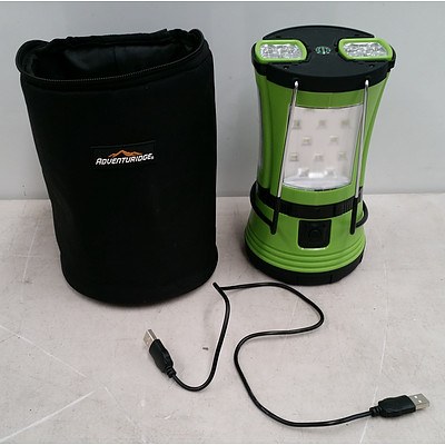 Adventure Ridge Rechargeable Camping Lantern with Two Built in Torches