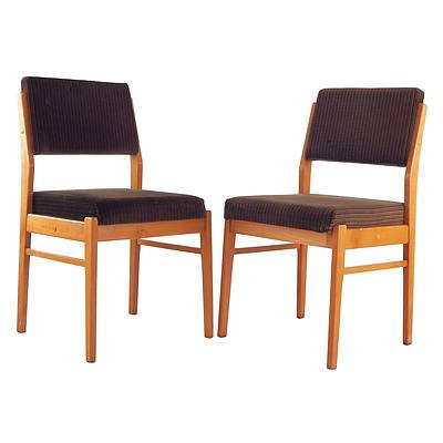 Six Retro East German GDR Beech Dining Chairs With a Teak Veneer Dining Table