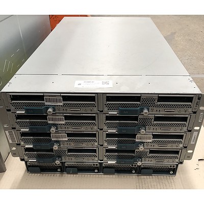 Cisco UCS 5108 Series Blade Server Chassis w/ Eight Cisco Blade Servers