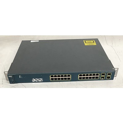 Cisco Catalyst (WS-C3560G-24PS-S V08) 3560G Series PoE-24 24-Port Gigabit Managed Switch