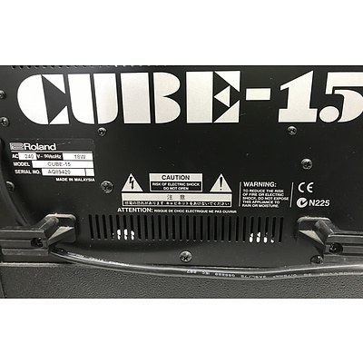 Ibanez electric guitar Cube 15 amplifier