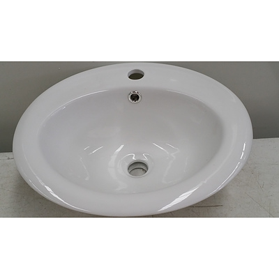 Ostar Drop In Oval Bathroom Basin